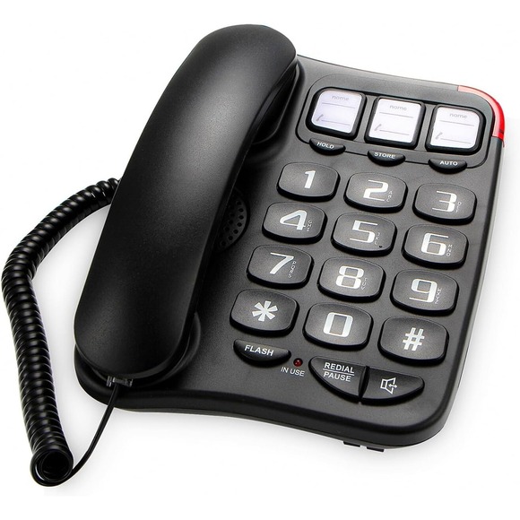 Senior Corded Phone Large Buttons Photo Speed Dial Speakerphone Volume Boost Ale - Picture 1 of 13